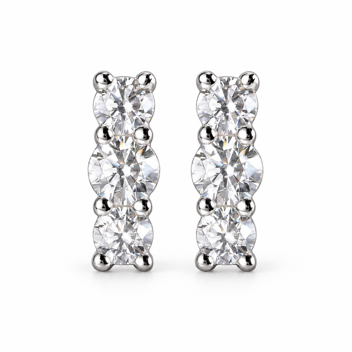 Trio Lumière Stud Earrings — studio photograph 1