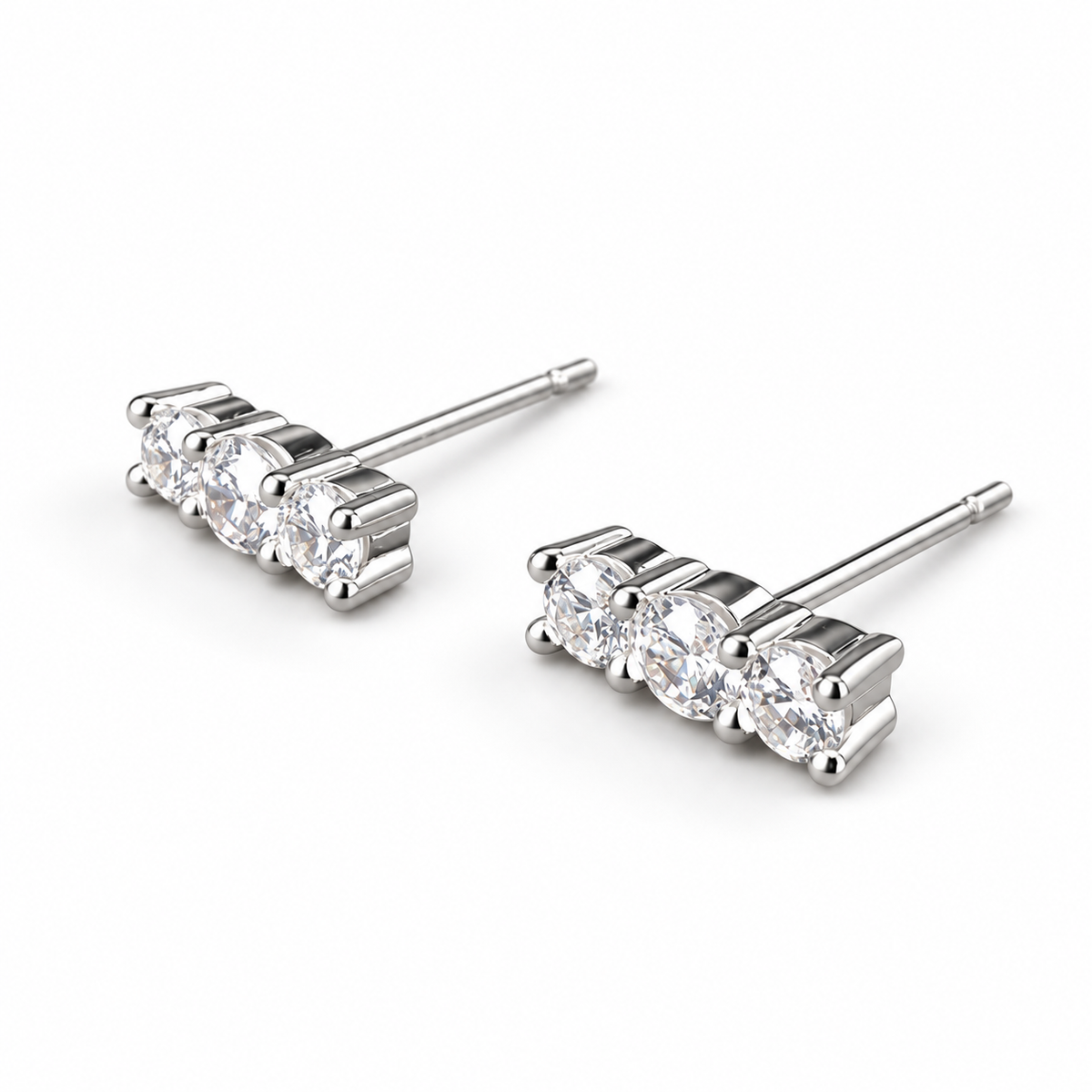 Trio Lumière Stud Earrings — studio photograph 2
